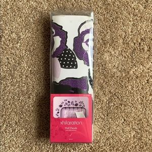 Purple rose wall decals